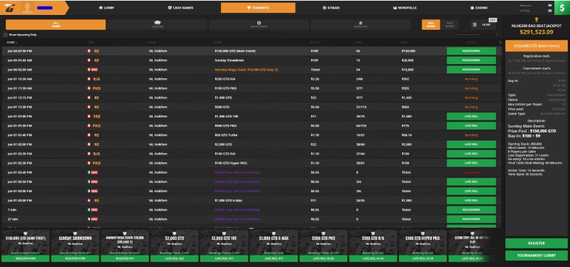 Tiger Gaming Poker Lobby